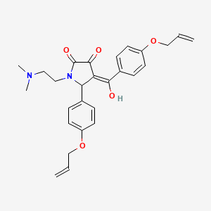 molecular formula C27H30N2O5 B5322991 4-[4-(allyloxy)benzoyl]-5-[4-(allyloxy)phenyl]-1-[2-(dimethylamino)ethyl]-3-hydroxy-1,5-dihydro-2H-pyrrol-2-one 