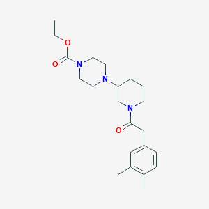 ethyl 4-{1-[(3,4-dimethylphenyl)acetyl]-3-piperidinyl}-1-piperazinecarboxylate