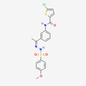 5-chloro-N-(3-{N-[(4-methoxyphenyl)sulfonyl]ethanehydrazonoyl}phenyl)-2-thiophenecarboxamide