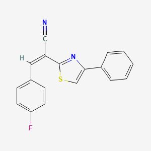 3-(4-fluorophenyl)-2-(4-phenyl-1,3-thiazol-2-yl)acrylonitrile