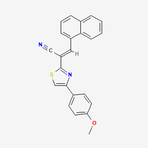 molecular formula C23H16N2OS B5323091 2-[4-(4-methoxyphenyl)-1,3-thiazol-2-yl]-3-(1-naphthyl)acrylonitrile 