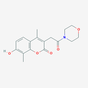 molecular formula C17H19NO5 B5323111 7-hydroxy-4,8-dimethyl-3-[2-(4-morpholinyl)-2-oxoethyl]-2H-chromen-2-one 