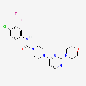 N-[4-chloro-3-(trifluoromethyl)phenyl]-4-[2-(4-morpholinyl)-4-pyrimidinyl]-1-piperazinecarboxamide