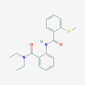 molecular formula C19H22N2O2S B5323124 N-{2-[(diethylamino)carbonyl]phenyl}-2-(methylthio)benzamide 