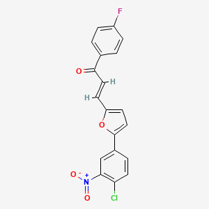 molecular formula C19H11ClFNO4 B5323138 3-[5-(4-chloro-3-nitrophenyl)-2-furyl]-1-(4-fluorophenyl)-2-propen-1-one 