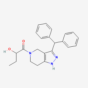 1-[3-(diphenylmethyl)-1,4,6,7-tetrahydro-5H-pyrazolo[4,3-c]pyridin-5-yl]-1-oxobutan-2-ol