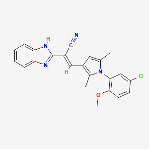 2-(1H-benzimidazol-2-yl)-3-[1-(5-chloro-2-methoxyphenyl)-2,5-dimethyl-1H-pyrrol-3-yl]acrylonitrile