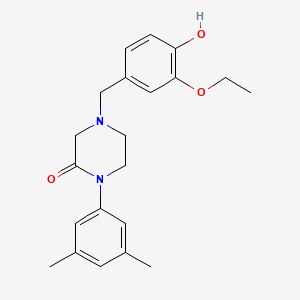 1-(3,5-dimethylphenyl)-4-(3-ethoxy-4-hydroxybenzyl)-2-piperazinone