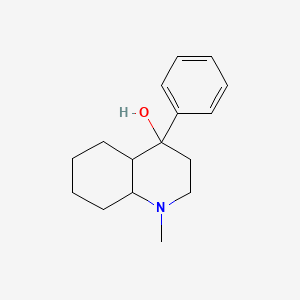 Quinolin-4-ol, decahydro-1-methyl-4-phenyl-