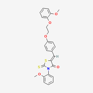 5-{4-[2-(2-methoxyphenoxy)ethoxy]benzylidene}-3-(2-methoxyphenyl)-2-thioxo-1,3-thiazolidin-4-one