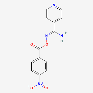 molecular formula C13H10N4O4 B5323248 N'-[(4-nitrobenzoyl)oxy]-4-pyridinecarboximidamide 