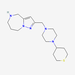 2-{[4-(tetrahydro-2H-thiopyran-4-yl)-1-piperazinyl]methyl}-5,6,7,8-tetrahydro-4H-pyrazolo[1,5-a][1,4]diazepine dihydrochloride