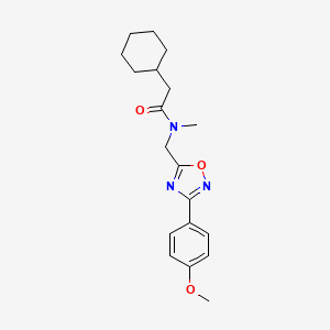 2-cyclohexyl-N-{[3-(4-methoxyphenyl)-1,2,4-oxadiazol-5-yl]methyl}-N-methylacetamide