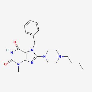 7-benzyl-8-(4-butylpiperazin-1-yl)-3-methyl-3,7-dihydro-1H-purine-2,6-dione