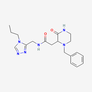 2-(1-benzyl-3-oxo-2-piperazinyl)-N-[(4-propyl-4H-1,2,4-triazol-3-yl)methyl]acetamide