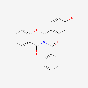 2-(4-methoxyphenyl)-3-(4-methylbenzoyl)-2,3-dihydro-4H-1,3-benzoxazin-4-one