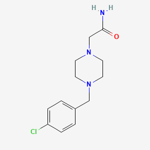 molecular formula C13H18ClN3O B5323335 2-[4-(4-chlorobenzyl)-1-piperazinyl]acetamide 