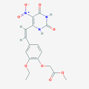 molecular formula C17H17N3O8 B5323370 methyl 2-[2-ethoxy-4-[(Z)-2-(5-nitro-2,4-dioxo-1H-pyrimidin-6-yl)ethenyl]phenoxy]acetate 