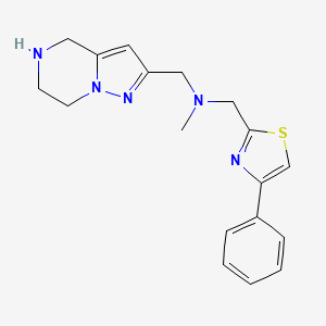 N-methyl-1-(4-phenyl-1,3-thiazol-2-yl)-N-(4,5,6,7-tetrahydropyrazolo[1,5-a]pyrazin-2-ylmethyl)methanamine dihydrochloride