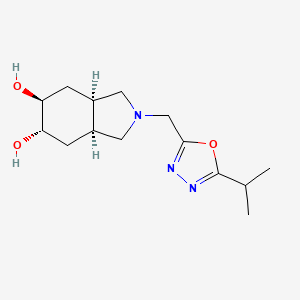 (3aR*,5S*,6S*,7aS*)-2-[(5-isopropyl-1,3,4-oxadiazol-2-yl)methyl]octahydro-1H-isoindole-5,6-diol