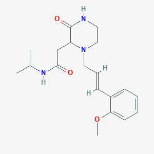 molecular formula C19H27N3O3 B5323439 N-isopropyl-2-{1-[(2E)-3-(2-methoxyphenyl)-2-propen-1-yl]-3-oxo-2-piperazinyl}acetamide 