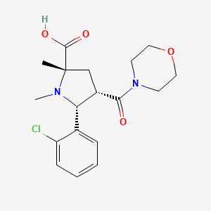 (2S,4S,5R)-5-(2-chlorophenyl)-1,2-dimethyl-4-(morpholine-4-carbonyl)pyrrolidine-2-carboxylic acid