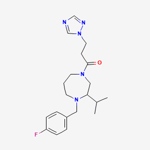 1-(4-fluorobenzyl)-2-isopropyl-4-[3-(1H-1,2,4-triazol-1-yl)propanoyl]-1,4-diazepane