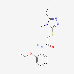 molecular formula C15H20N4O2S B5323496 N-(2-ethoxyphenyl)-2-[(5-ethyl-4-methyl-4H-1,2,4-triazol-3-yl)sulfanyl]acetamide 