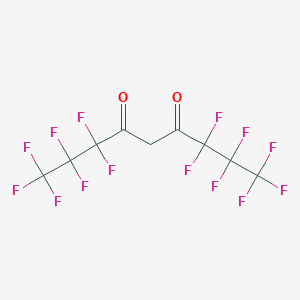 molecular formula C9H2F14O2 B053235 1,1,1,2,2,3,3,7,7,8,8,9,9,9-Tetradecafluoro-4,6-nonanedione CAS No. 113116-18-0