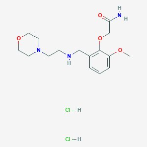 molecular formula C16H27Cl2N3O4 B5323512 2-[2-methoxy-6-[(2-morpholin-4-ylethylamino)methyl]phenoxy]acetamide;dihydrochloride 