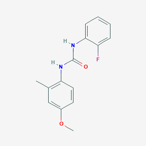 molecular formula C15H15FN2O2 B5323519 N-(2-fluorophenyl)-N'-(4-methoxy-2-methylphenyl)urea 