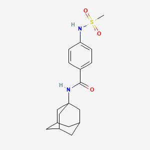 molecular formula C18H24N2O3S B5323521 N-1-adamantyl-4-[(methylsulfonyl)amino]benzamide 