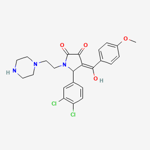 5-(3,4-dichlorophenyl)-3-hydroxy-4-(4-methoxybenzoyl)-1-[2-(1-piperazinyl)ethyl]-1,5-dihydro-2H-pyrrol-2-one