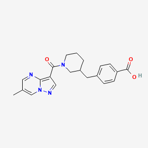 4-({1-[(6-methylpyrazolo[1,5-a]pyrimidin-3-yl)carbonyl]-3-piperidinyl}methyl)benzoic acid