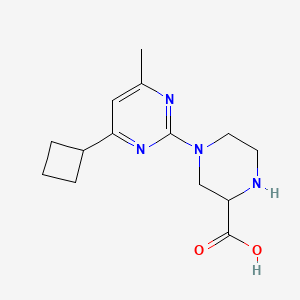 molecular formula C14H20N4O2 B5323567 4-(4-cyclobutyl-6-methylpyrimidin-2-yl)piperazine-2-carboxylic acid 