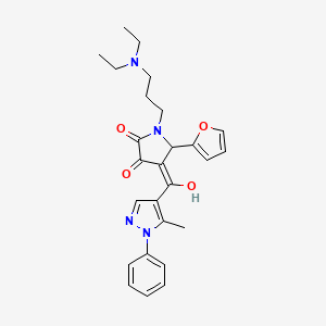 1-[3-(diethylamino)propyl]-5-(2-furyl)-3-hydroxy-4-[(5-methyl-1-phenyl-1H-pyrazol-4-yl)carbonyl]-1,5-dihydro-2H-pyrrol-2-one