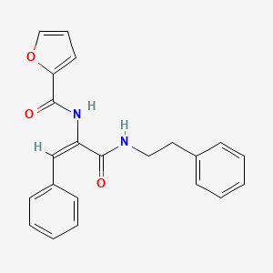 molecular formula C22H20N2O3 B5323599 N-(2-phenyl-1-{[(2-phenylethyl)amino]carbonyl}vinyl)-2-furamide 