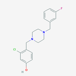 molecular formula C18H20ClFN2O B5323612 3-chloro-4-{[4-(3-fluorobenzyl)-1-piperazinyl]methyl}phenol 