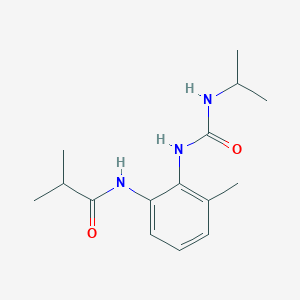 2-methyl-N-[3-methyl-2-(propan-2-ylcarbamoylamino)phenyl]propanamide