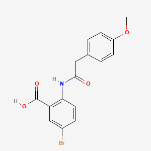 molecular formula C16H14BrNO4 B5323660 5-bromo-2-{[(4-methoxyphenyl)acetyl]amino}benzoic acid 