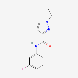 molecular formula C12H12FN3O B5323677 1-ethyl-N-(3-fluorophenyl)-1H-pyrazole-3-carboxamide 