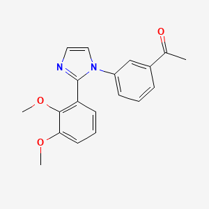 molecular formula C19H18N2O3 B5323685 1-{3-[2-(2,3-dimethoxyphenyl)-1H-imidazol-1-yl]phenyl}ethanone 