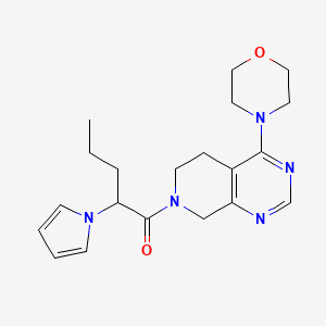 molecular formula C20H27N5O2 B5323687 4-morpholin-4-yl-7-[2-(1H-pyrrol-1-yl)pentanoyl]-5,6,7,8-tetrahydropyrido[3,4-d]pyrimidine 