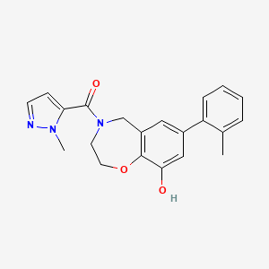 7-(2-methylphenyl)-4-[(1-methyl-1H-pyrazol-5-yl)carbonyl]-2,3,4,5-tetrahydro-1,4-benzoxazepin-9-ol