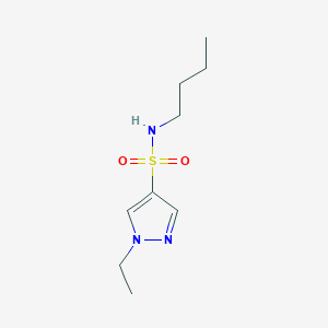 molecular formula C9H17N3O2S B5323733 N-butyl-1-ethyl-1H-pyrazole-4-sulfonamide 