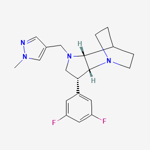 (3R*,3aR*,7aR*)-3-(3,5-difluorophenyl)-1-[(1-methyl-1H-pyrazol-4-yl)methyl]octahydro-4,7-ethanopyrrolo[3,2-b]pyridine