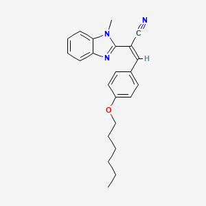 3-[4-(hexyloxy)phenyl]-2-(1-methyl-1H-benzimidazol-2-yl)acrylonitrile