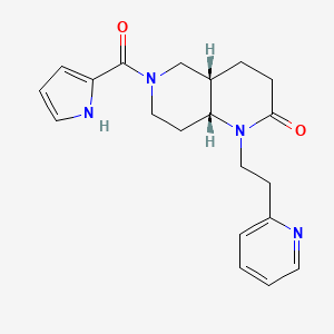 molecular formula C20H24N4O2 B5323790 (4aS*,8aR*)-1-(2-pyridin-2-ylethyl)-6-(1H-pyrrol-2-ylcarbonyl)octahydro-1,6-naphthyridin-2(1H)-one 