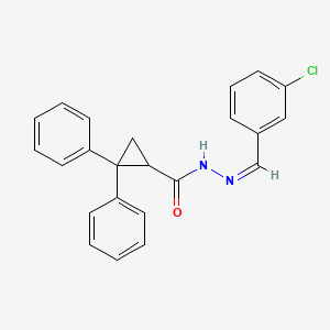 molecular formula C23H19ClN2O B5323798 N'-(3-chlorobenzylidene)-2,2-diphenylcyclopropanecarbohydrazide 