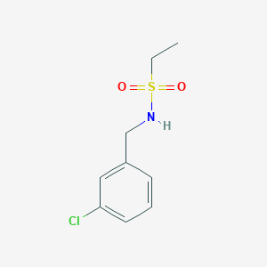 molecular formula C9H12ClNO2S B5323814 N-(3-chlorobenzyl)ethanesulfonamide 